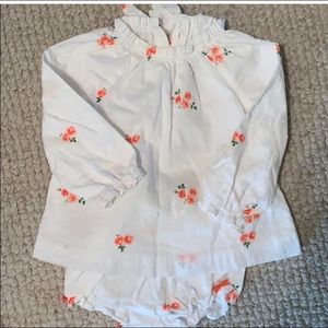 Janie and Jack floral dress with matching bloomers